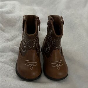 Brown Kids Cowboy Boots